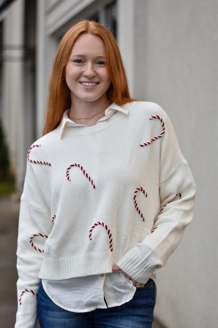 Candy Cane Lane Sweater