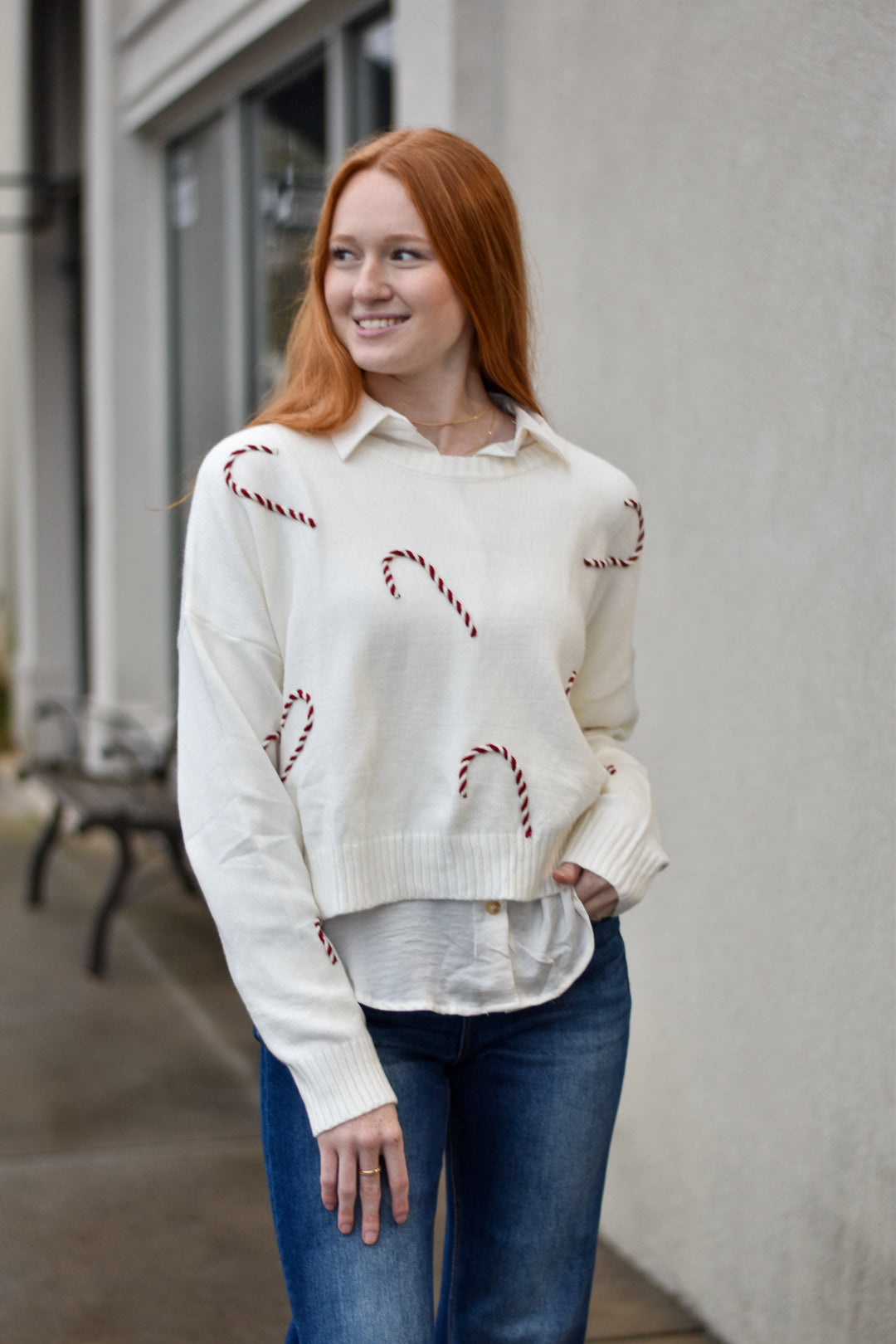 Candy Cane Lane Sweater