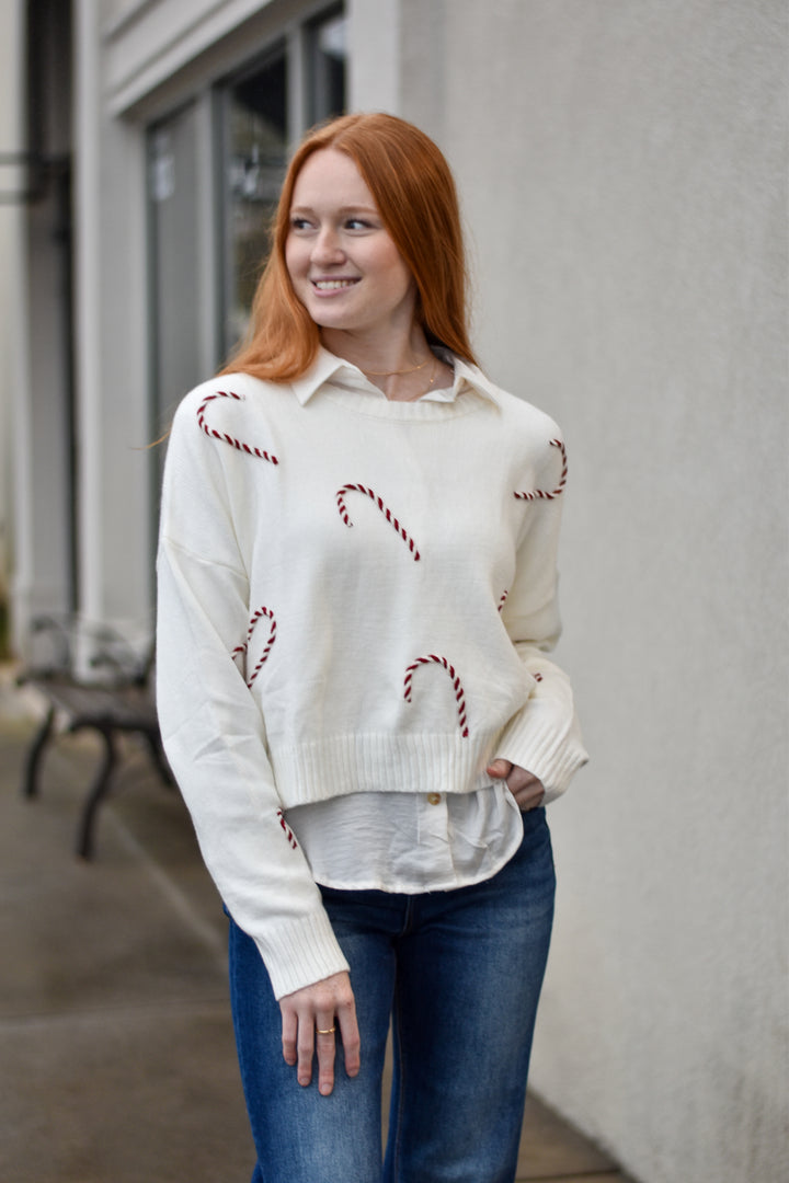 Candy Cane Lane Sweater