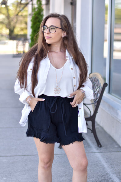 Carefree Turtleneck Soft Slub Knit Top