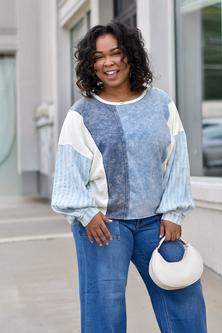 Denim Drift Top