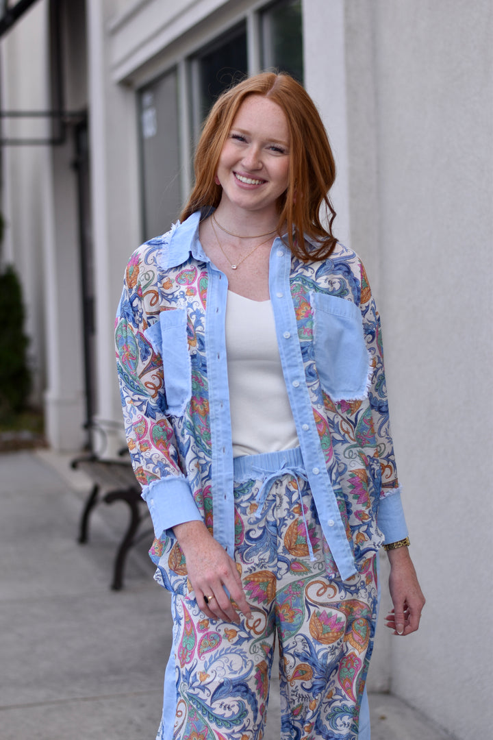 Tempo Paris Pasiley Chambray Top