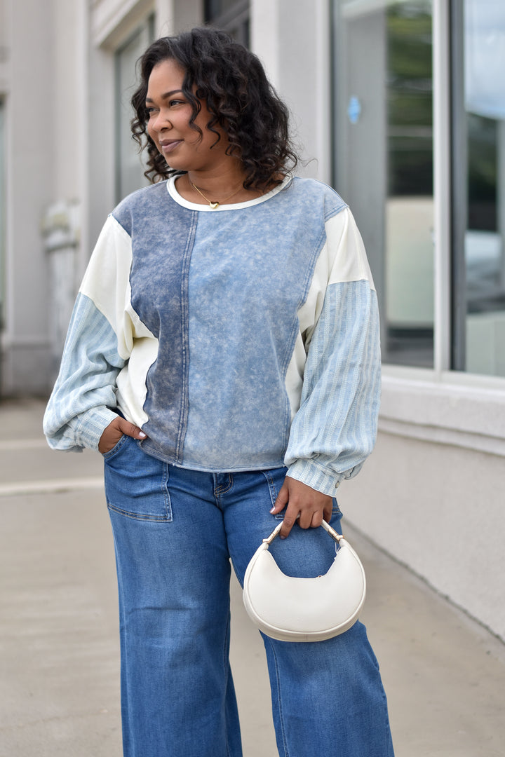 Denim Drift Top