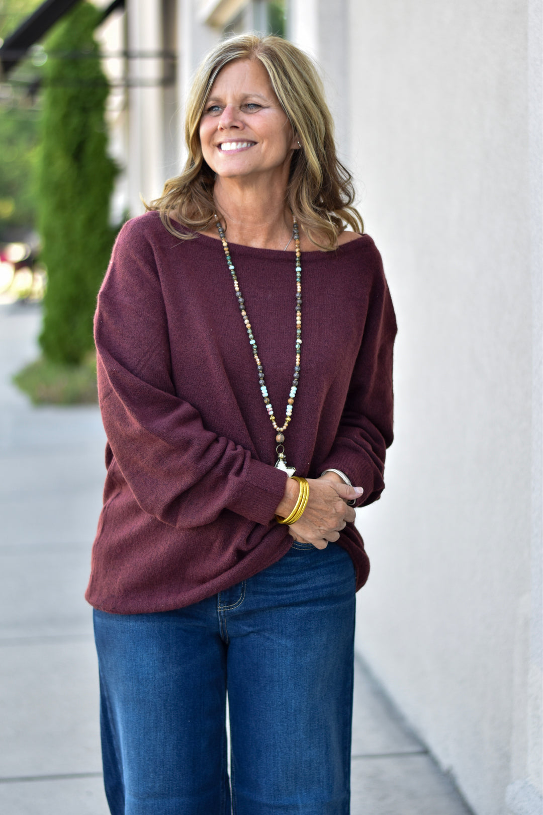 Easygoing Boat Neck Sweater