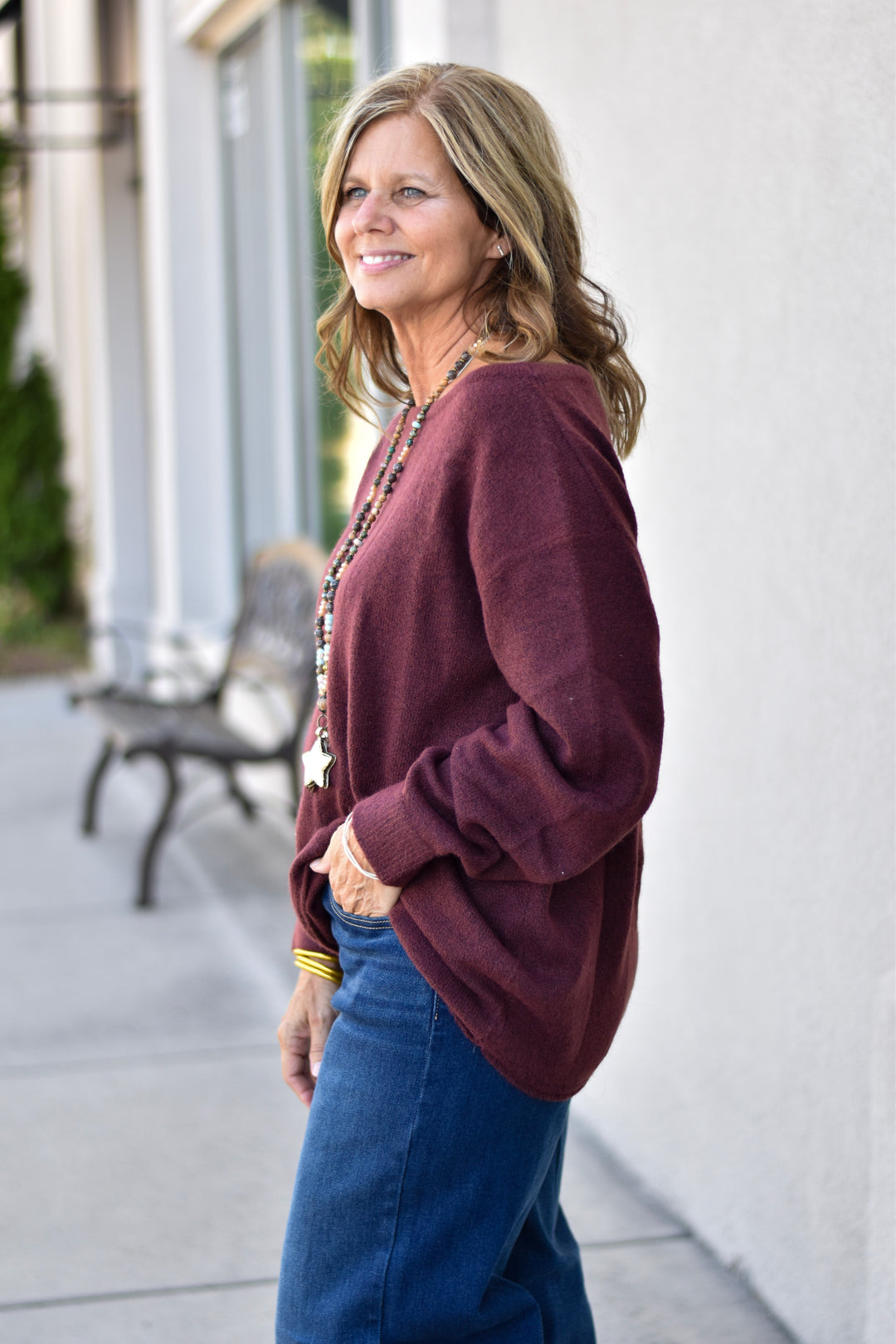 Easygoing Boat Neck Sweater