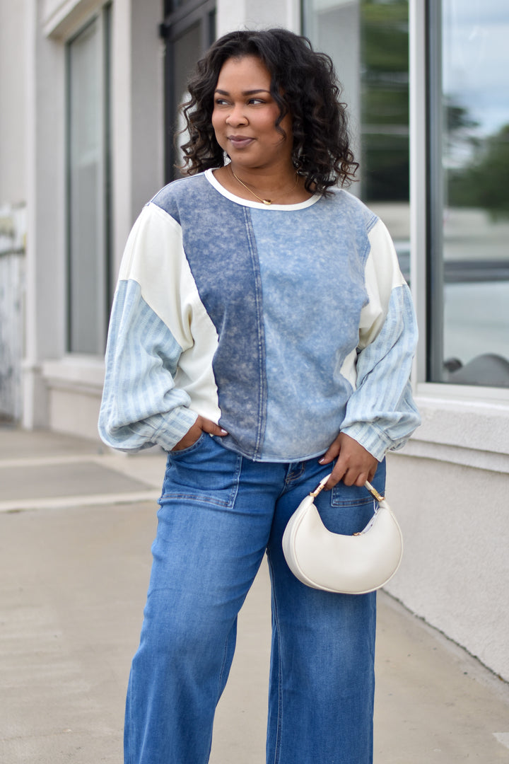 Denim Drift Top