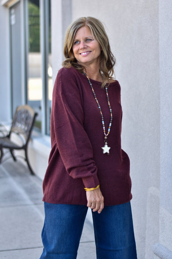 Easygoing Boat Neck Sweater