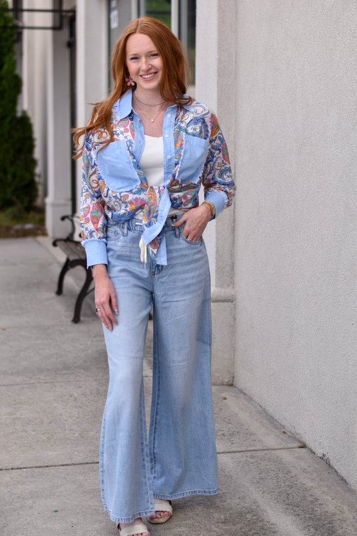 Tempo Paris Pasiley Chambray Top