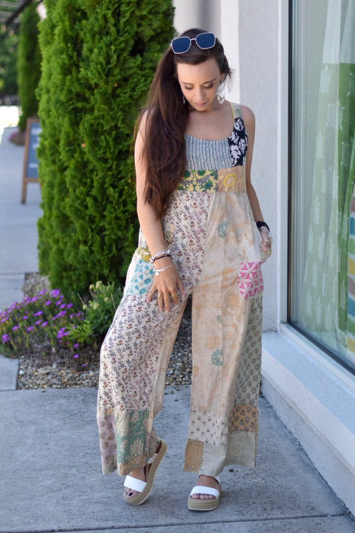 Boho Patchwork Overalls