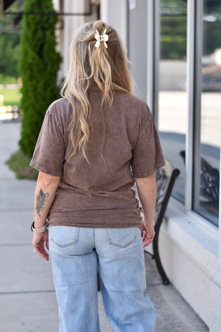 Free Spirt Butterfly Washed Tee