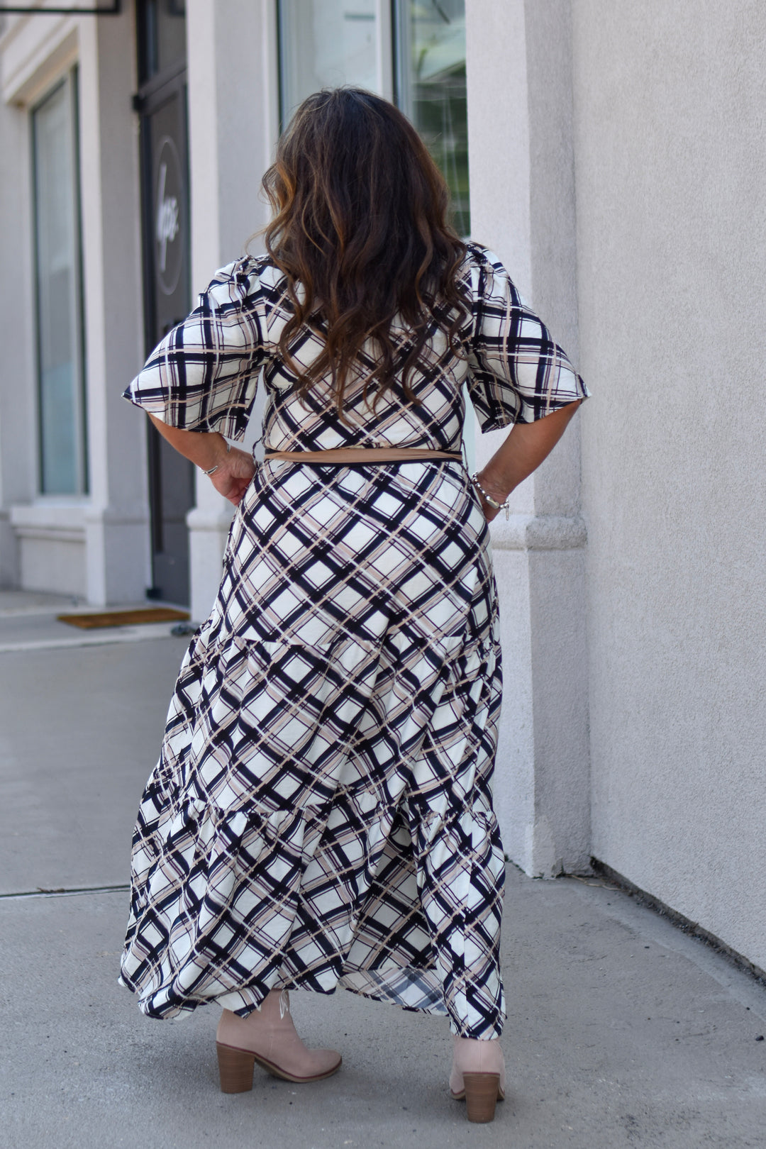 Plaid & Pretty Maxi Dress