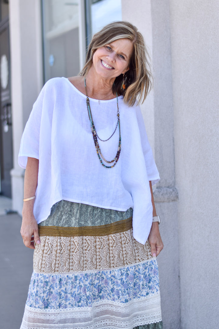 Linen Poncho by Tempo Paris