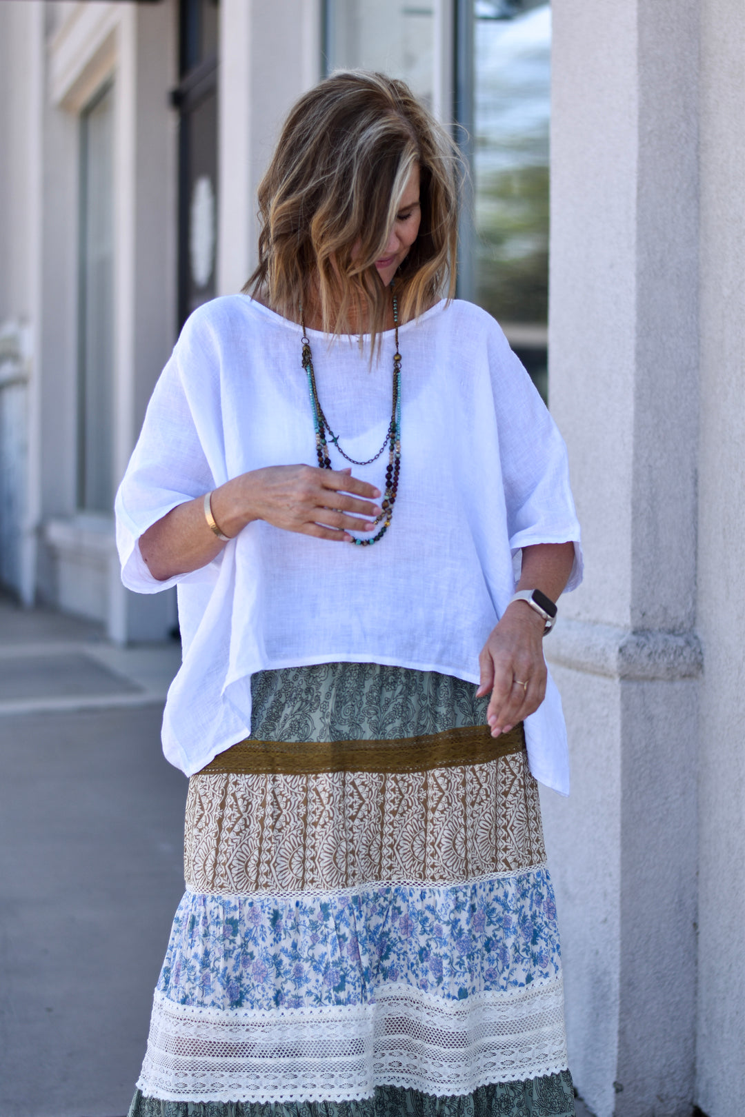 Linen Poncho by Tempo Paris