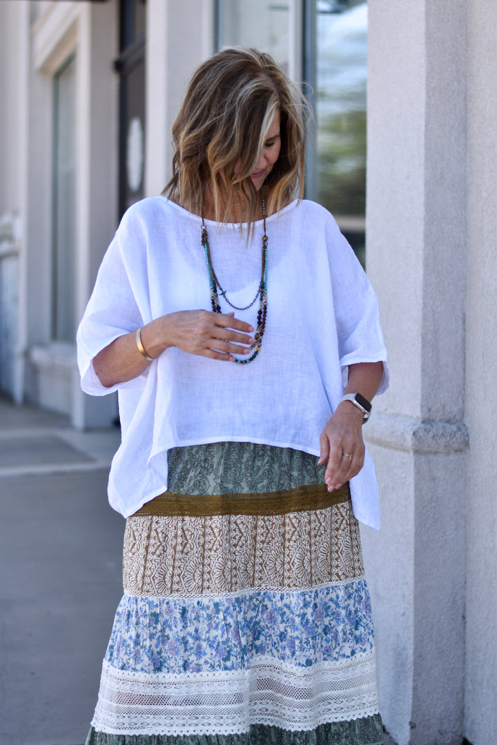 Linen Poncho by Tempo Paris