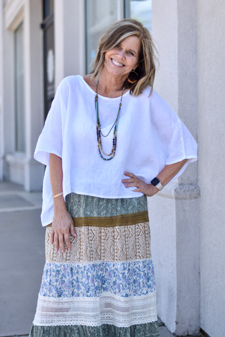 Linen Poncho by Tempo Paris