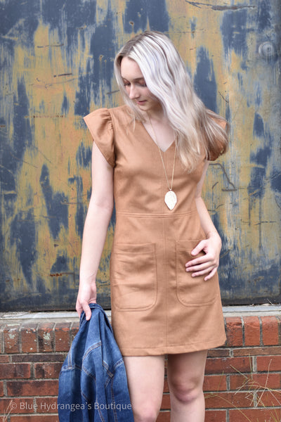 Faux leather Pocket Dress