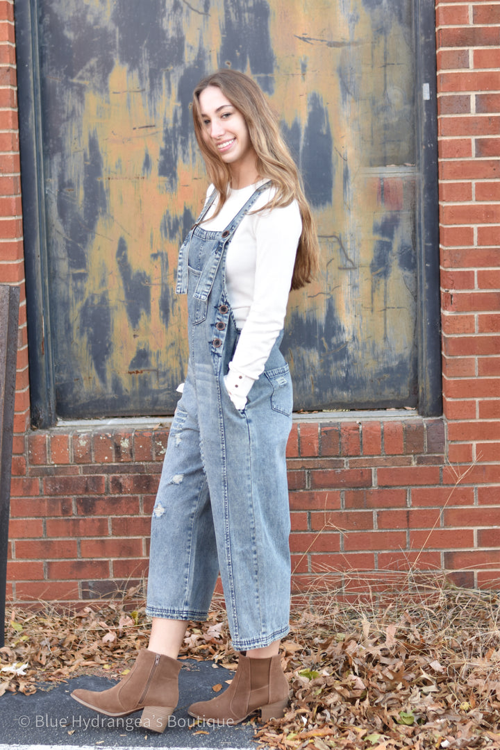 Slouchy Denim Overalls