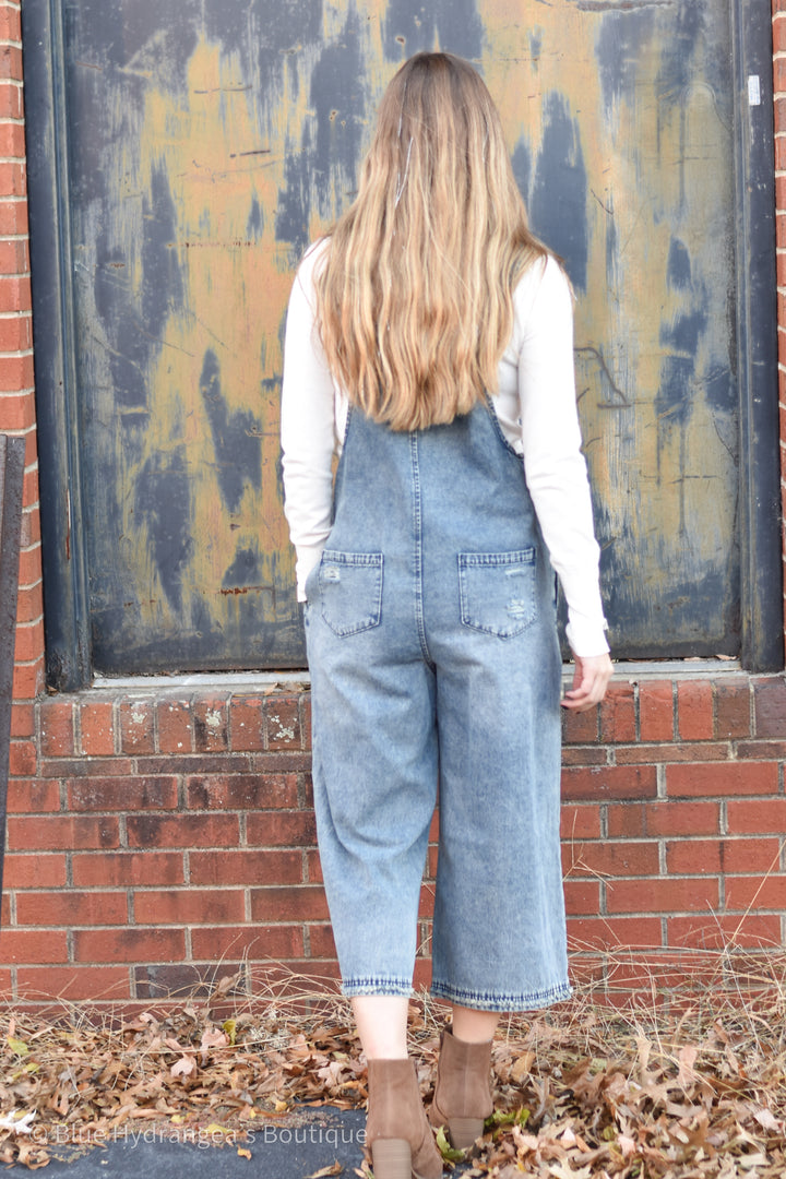 Slouchy Denim Overalls