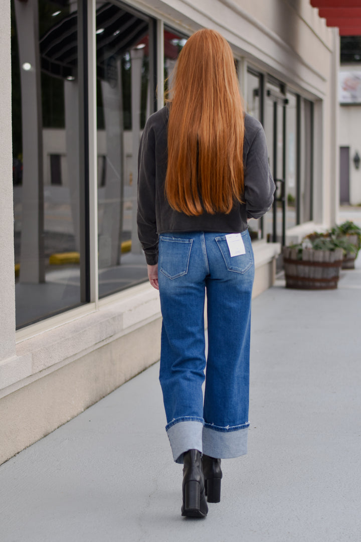 The Cruz 90's High Rise Cuff Jeans