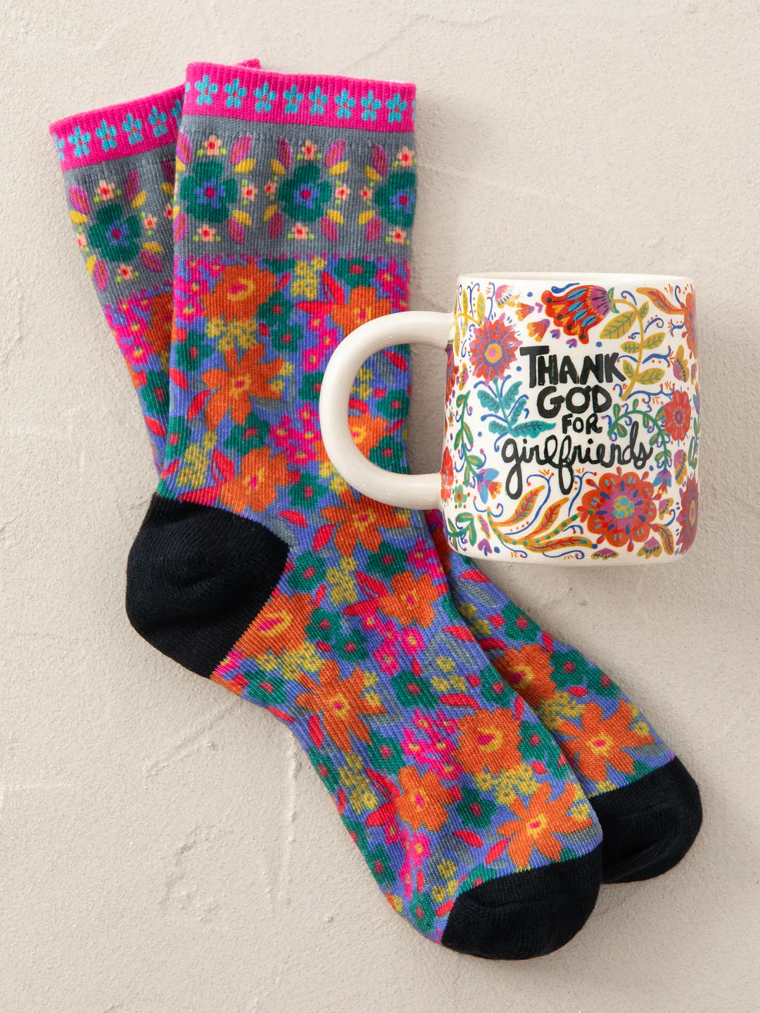 Mug & Sock Set - Thank God For Girlfriends