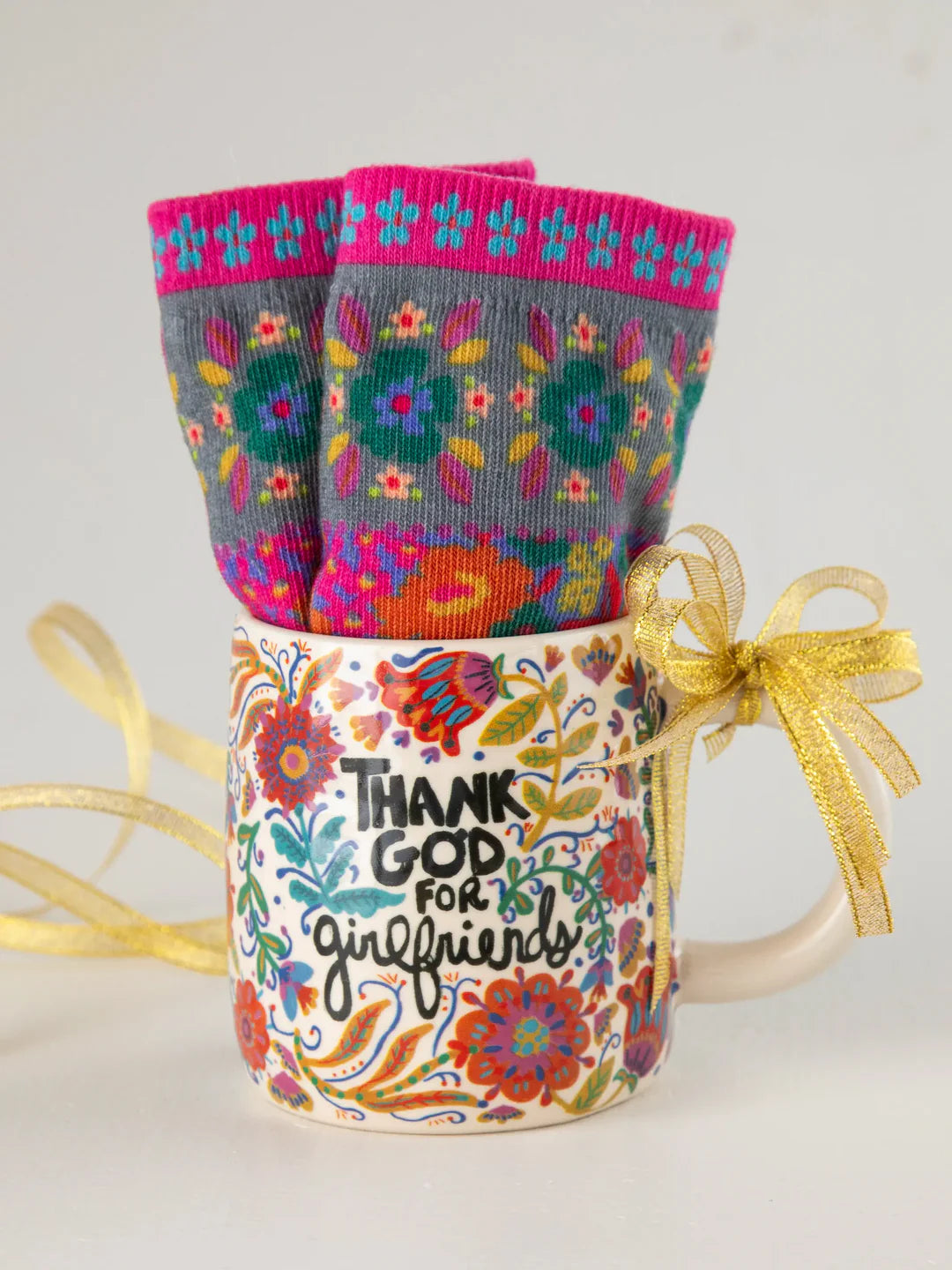 Mug & Sock Set - Thank God For Girlfriends