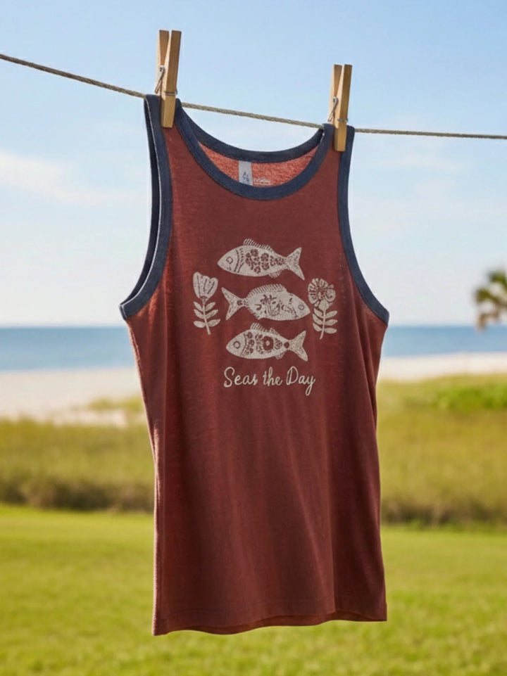 Natural Life Seas The Day Ringer Tank Top