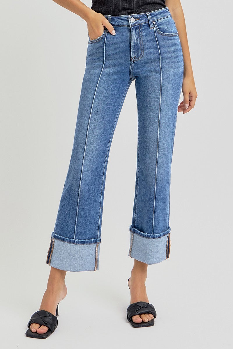 Risen Stella Wide Cuff Ankle Jean