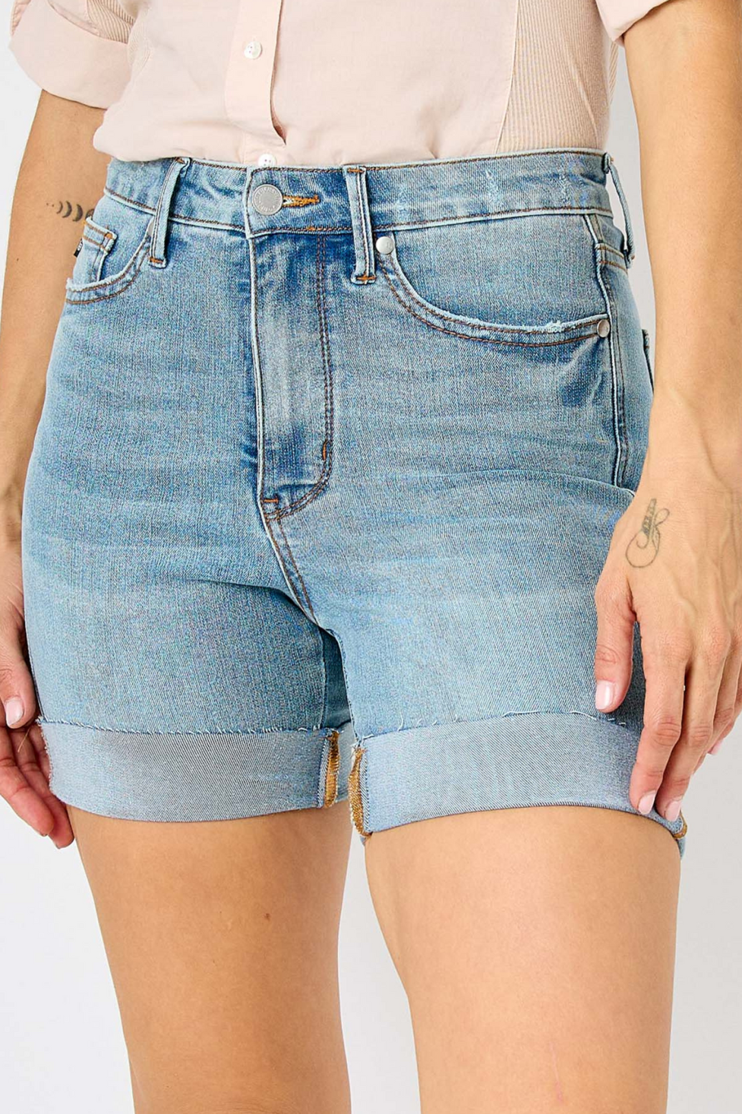 Judy Blue Tummy Control Cool Denim Shorts
