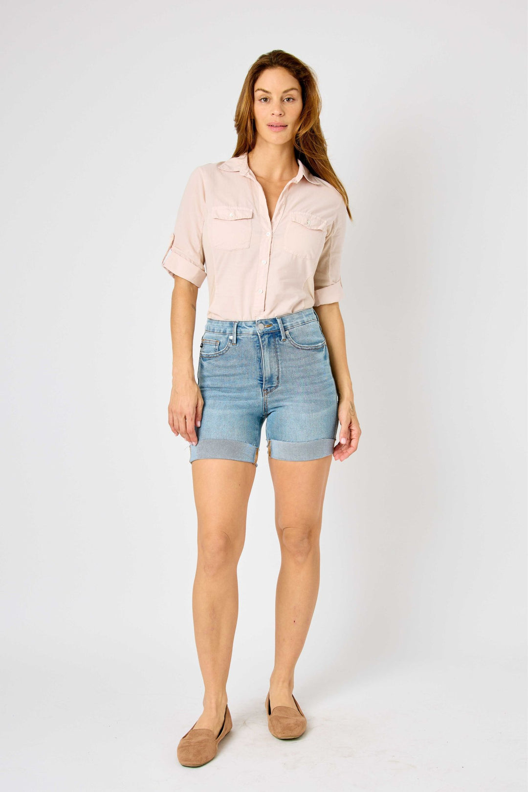 Judy Blue Tummy Control Cool Denim Shorts