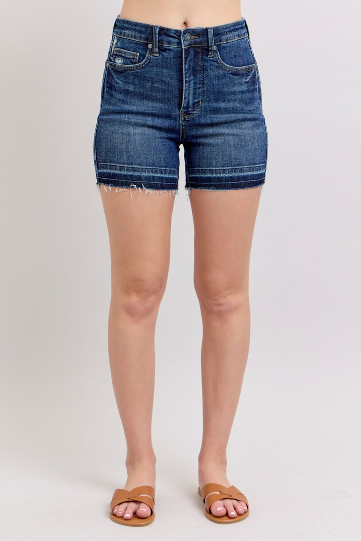 Judy Blue Tummy Control Destroy Hem Shorts