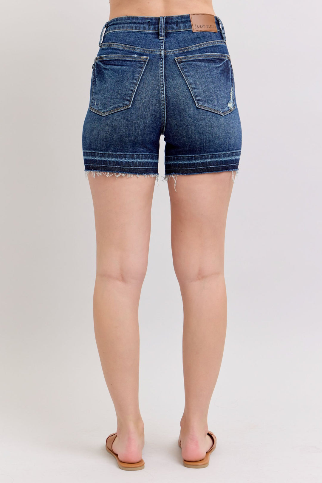 Judy Blue Tummy Control Destroy Hem Shorts