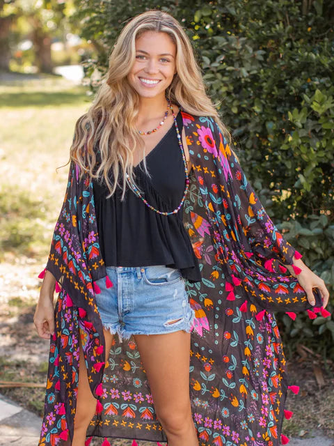 Natural Life Soleil Tassel Kimono