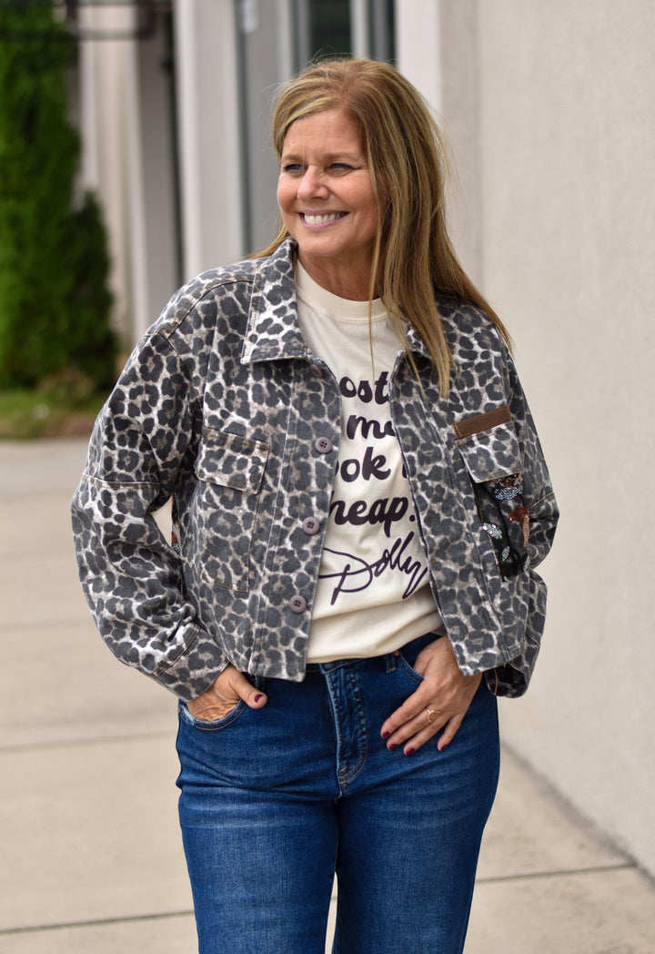Wildflower After Dark Leopard Jacket