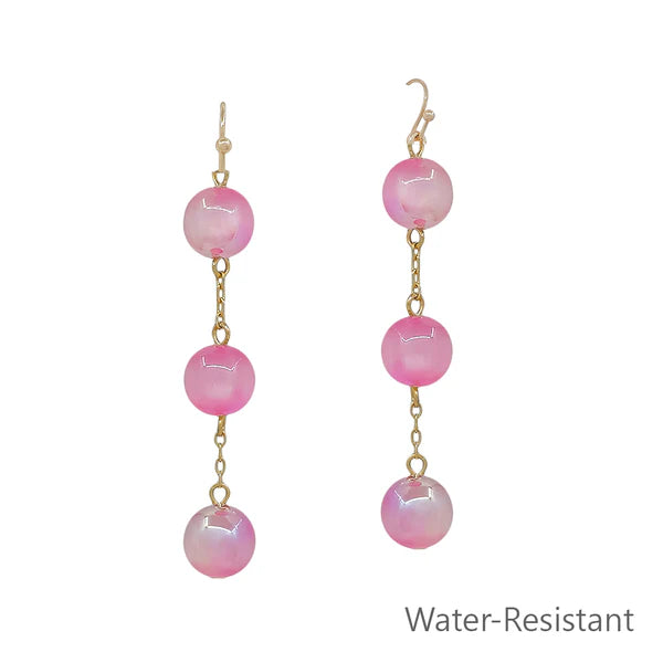 Candy Glow Triple Drop Earrings