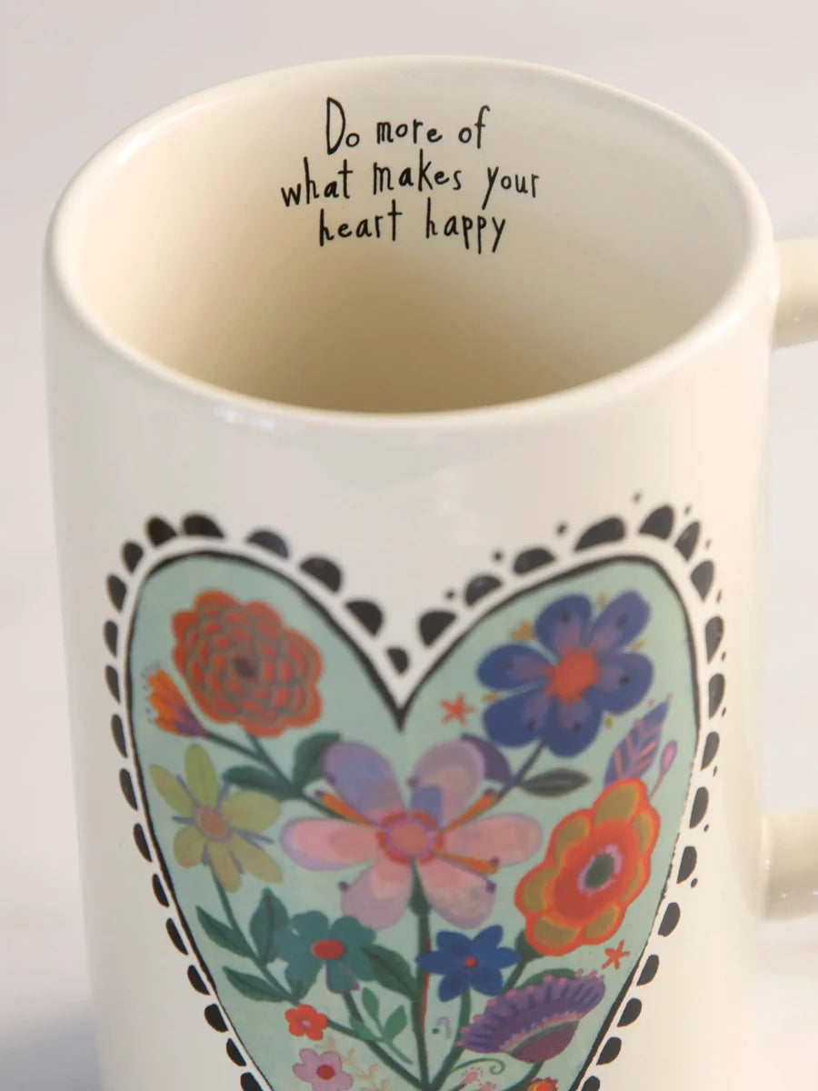 Natural Life Latte Mug - Heart Happy