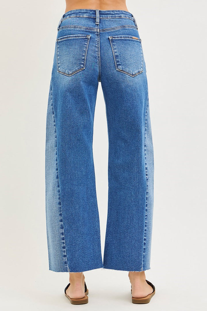 Risen Contrast Seam Barrel Jeans