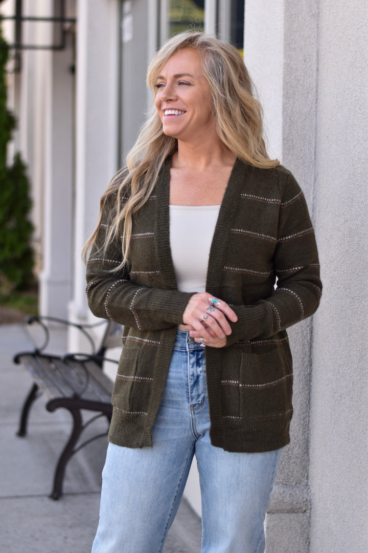 Cozy Days Striped Cardigan