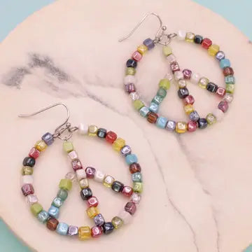 Living in Harmony Peace Sign Earring