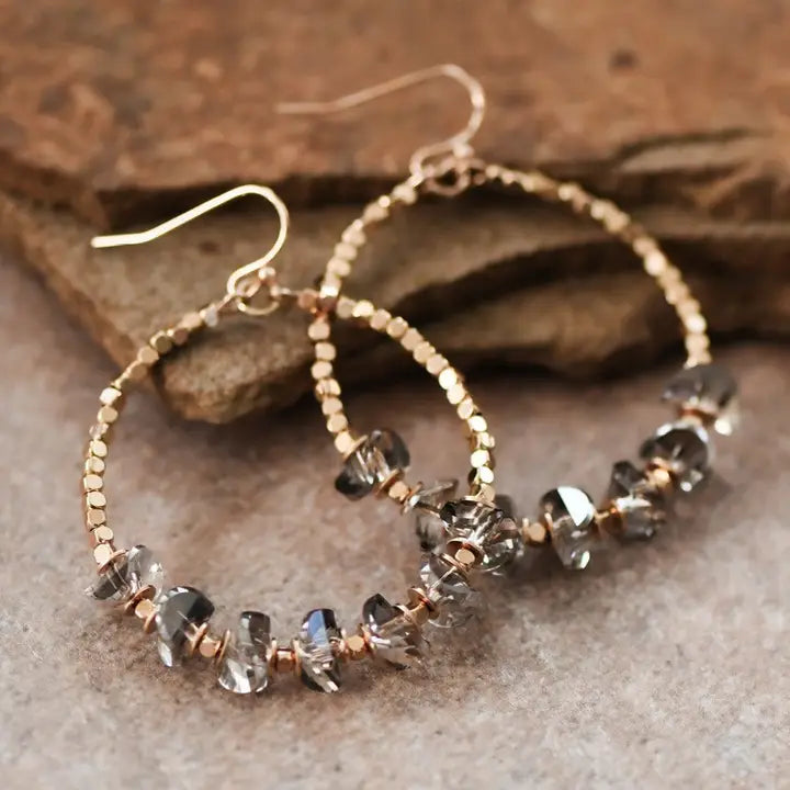 Crystal Beaded Drop Earring