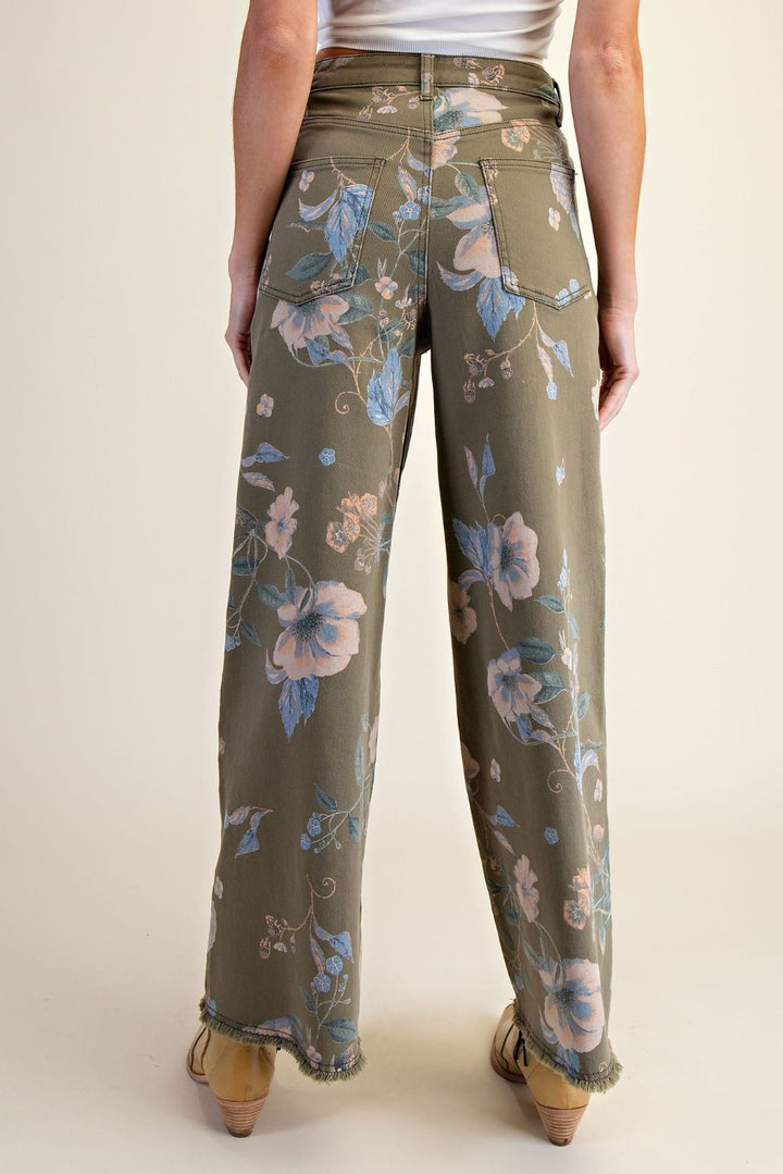 Easel's Floral Stretch Pants