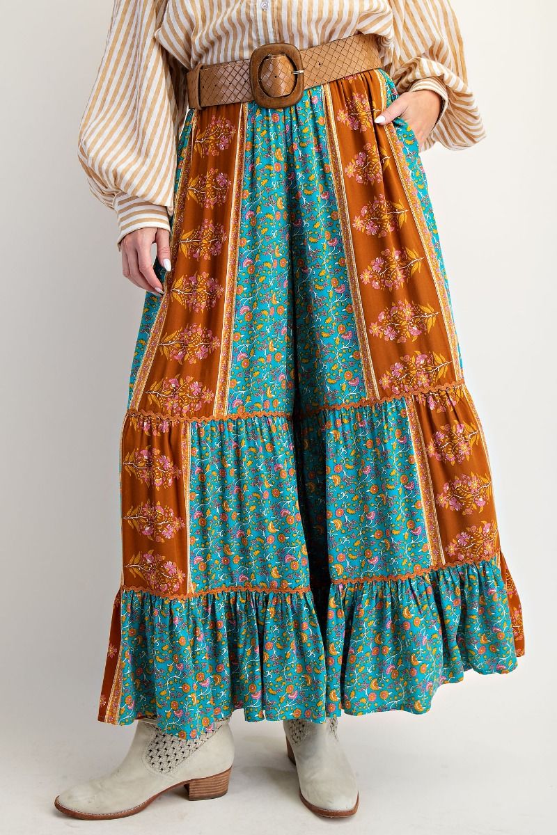 Easel Shiloh Boho Palazzo Pants