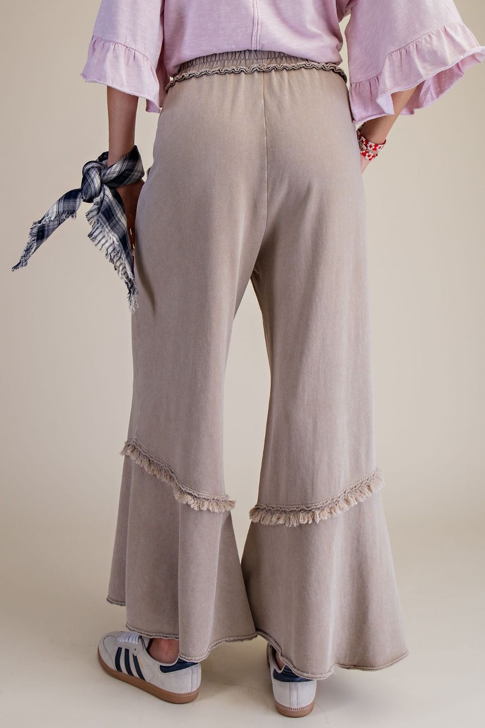 Easel's Driftwood Wide-Leg Pants