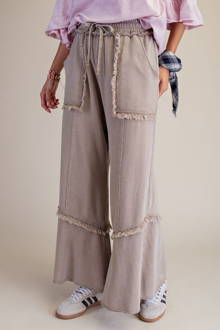 Easel's Driftwood Wide-Leg Pants