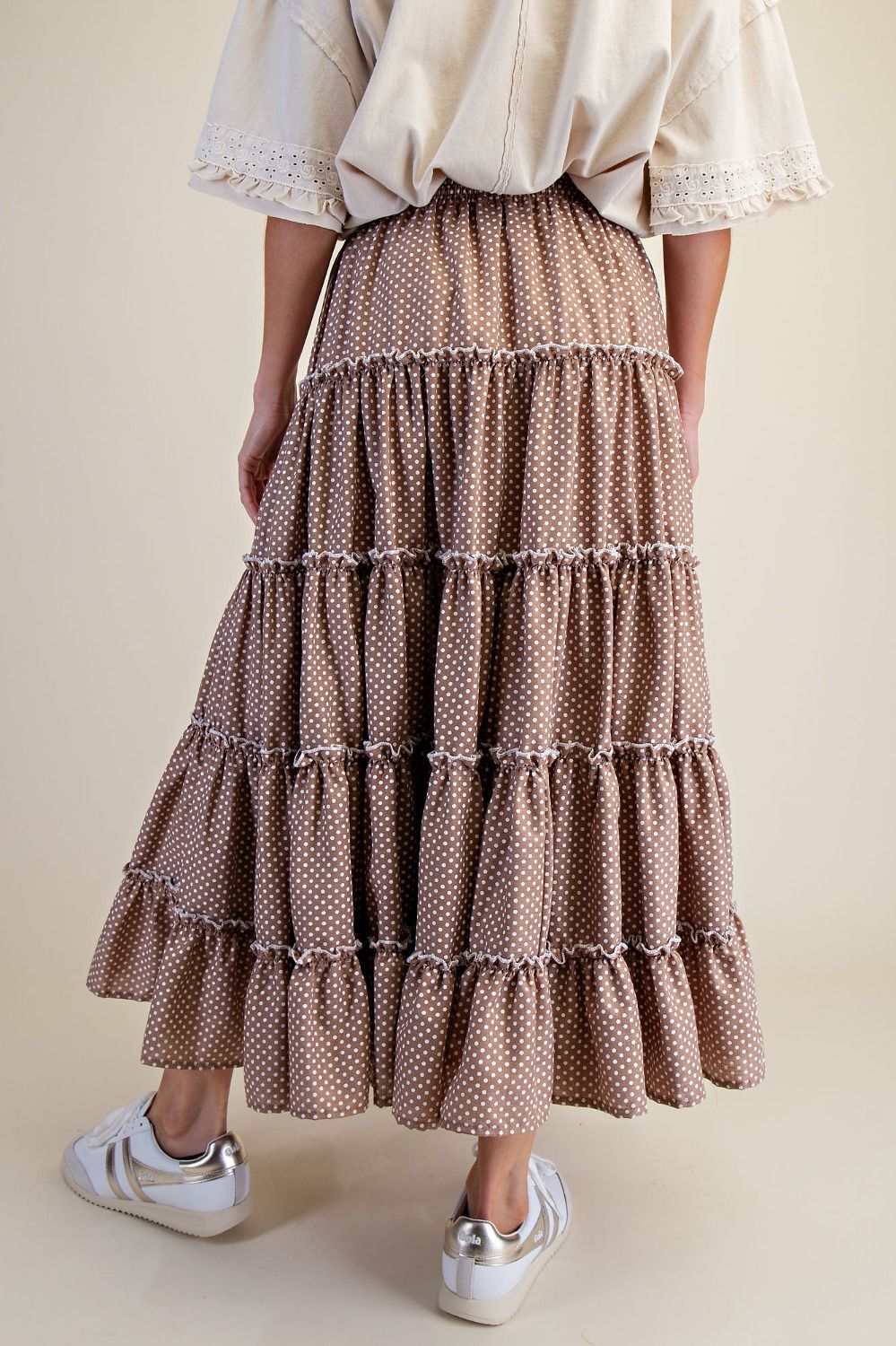 Easel's Sweet Tea Polka Dot Skirt