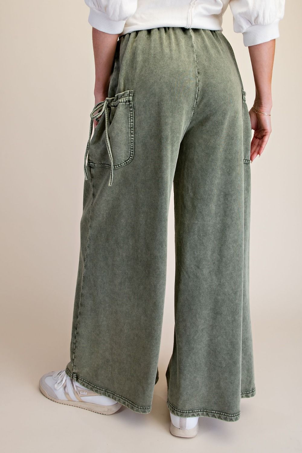 Easel Mineral Washed Cargo Knit Pants