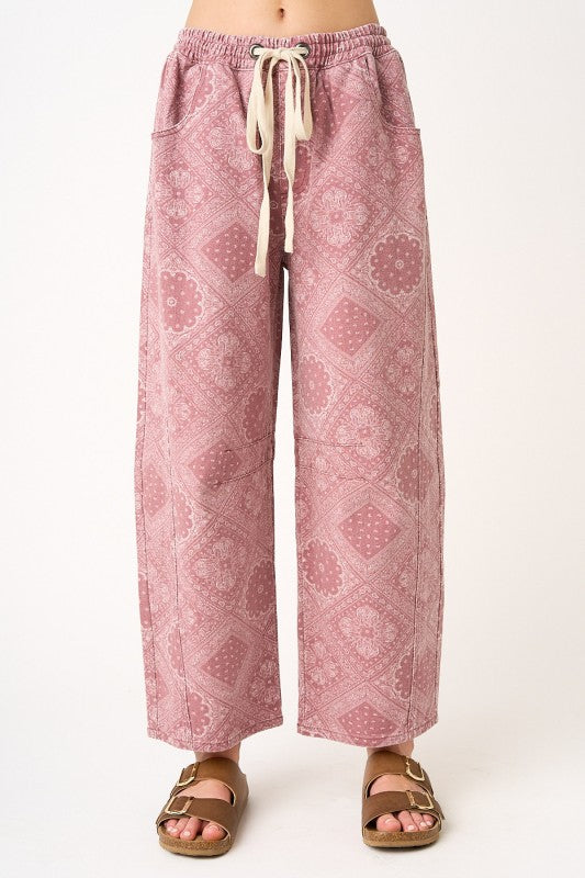Paisley Drift Barrel Pants