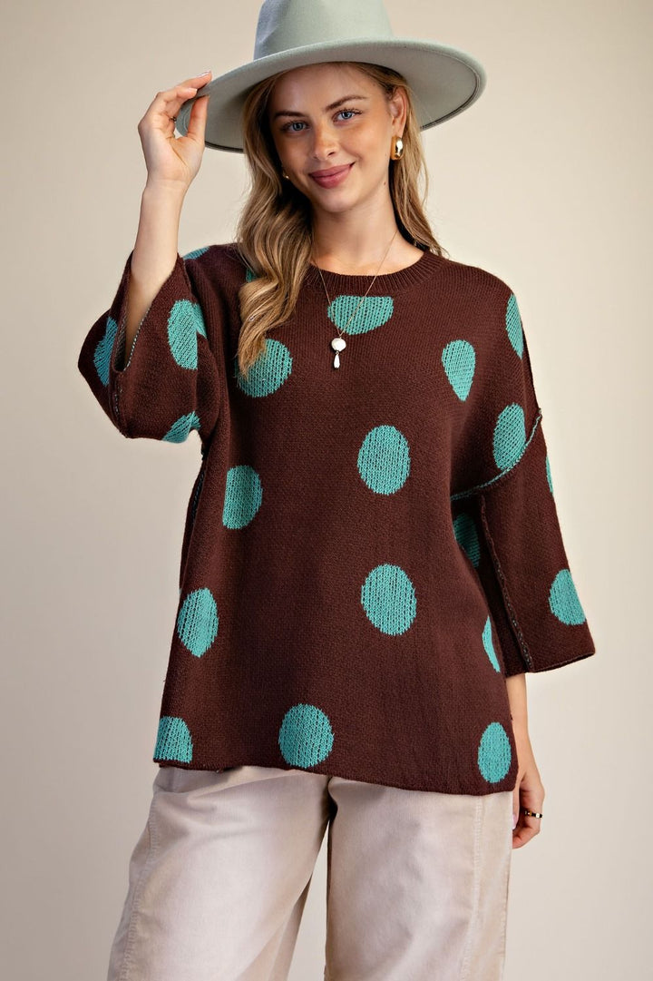 Easel's Polka Dot Sweater