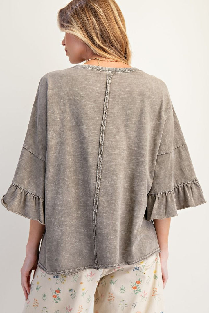Earthbound Cotton Ruffle Top
