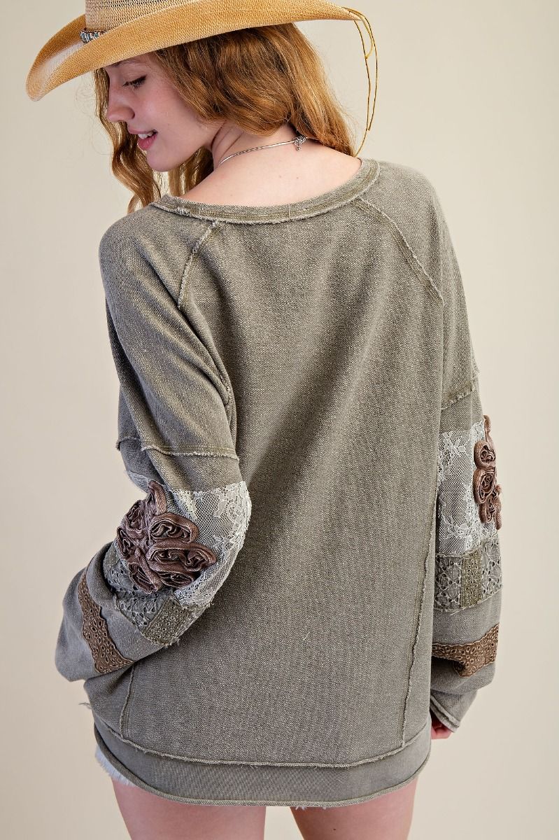 Faded Garden Terry Pullover
