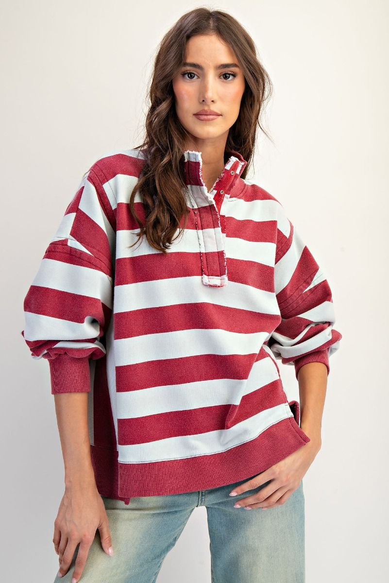 Stripe Weekend Pullover